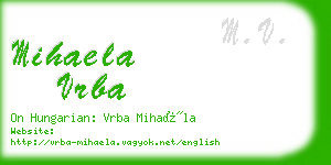 mihaela vrba business card